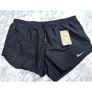 Nike Women's 4" Tempo Modern Embossed Running Shorts 831281-010 Black XL NEW
